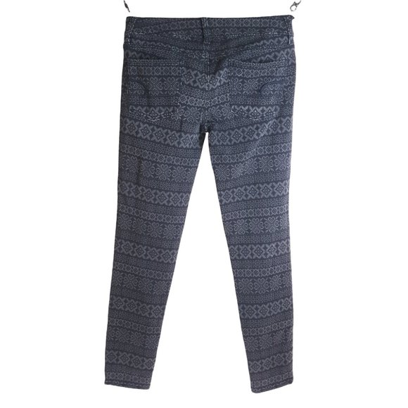 AE American Eagle Blue Pattern Super Stretch Jegging - Picture 6 of 9